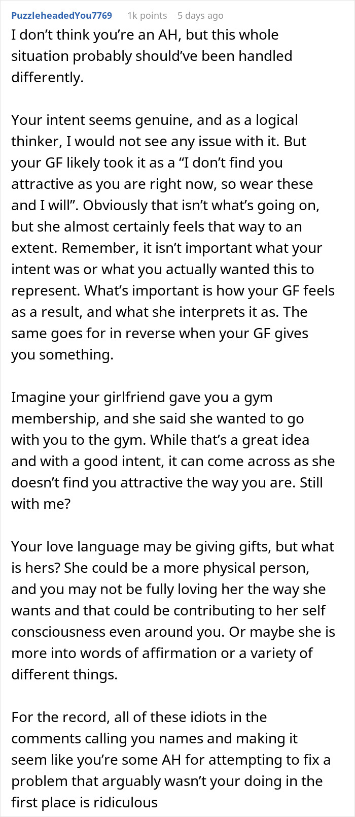 Man Doesn&rsquo;t Understand Why GF Didn&rsquo;t Appreciate His Gift, Gets A Reality Check