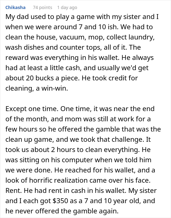 Family Tradition: Whoever Unloads The Dryer Keeps What's In The Pockets, It Backfires