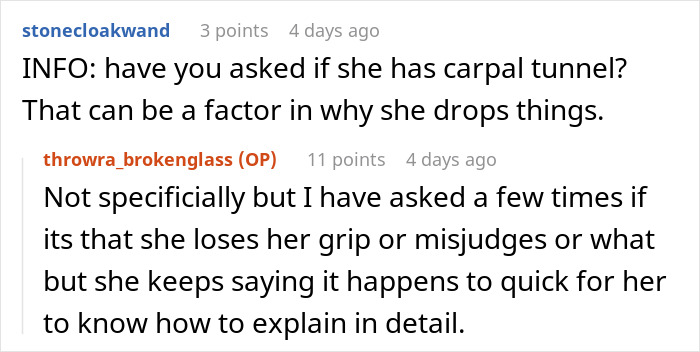 GF Keeps Breaking Glass Cups Every Time She’s At SO’s Home, They Ban Her From Using Them GF Keeps Breaking Glass Cups Every Time She’s At SO’s Home, They Ban Her From Using Them