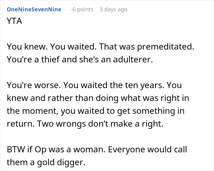 Man Doesn't Divorce Cheating Wife Until Their 10th Anniversary To Score On Their Prenup - 26