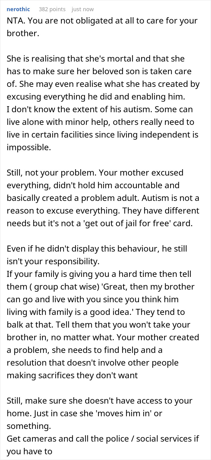 Mother Ruins Daughter’s Wedding By Asking Her To Let Autistic Brother Live With Her And Her Husband Mother Ruins Daughter’s Wedding By Asking Her To Let Autistic Brother Live With Her And Her Husband