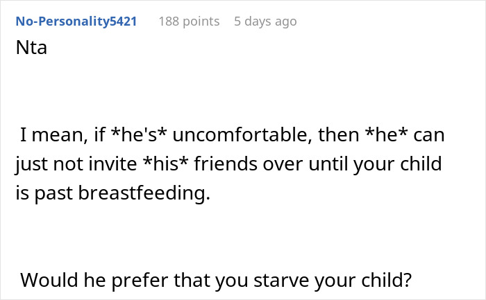 Man Demands Wife Stop Breastfeeding Their Baby In Front Of His Mates, Is Told To &lsquo;Shut Up&rsquo;