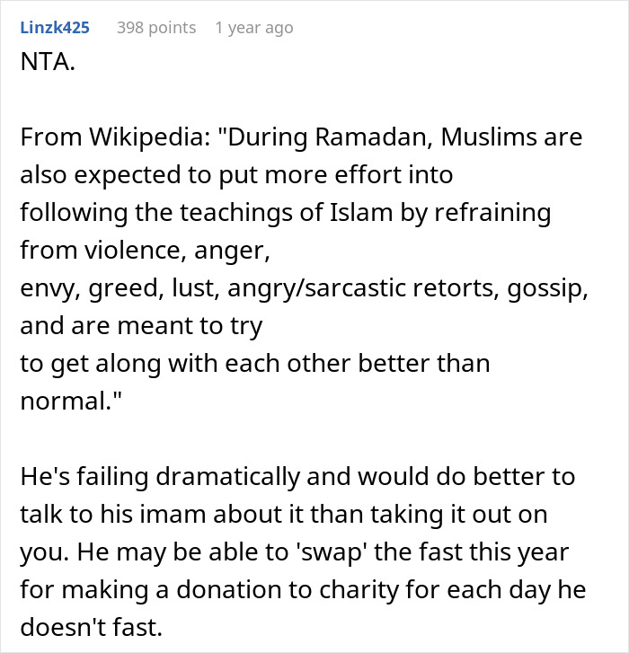 Man Loses Patience Mid-Ramadan Fast, Wife Gives Him An Ultimatum After Baby Becomes A Target