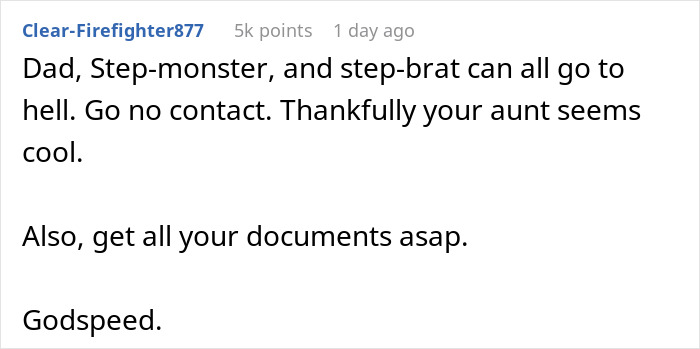 Dad Demands Daughter Take Spoiled Stepsister On Her Graduation Trip, She Moves Out Instead Dad Demands Daughter Take Spoiled Stepsister On Her Graduation Trip, She Moves Out Instead