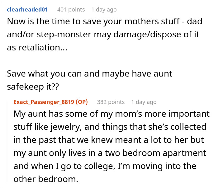 Teen Plans A Trip With Late Mom’s Sister, Loses It When Dad’s New Wife Tries To Take It Over Teen Plans A Trip With Late Mom’s Sister, Loses It When Dad’s New Wife Tries To Take It Over