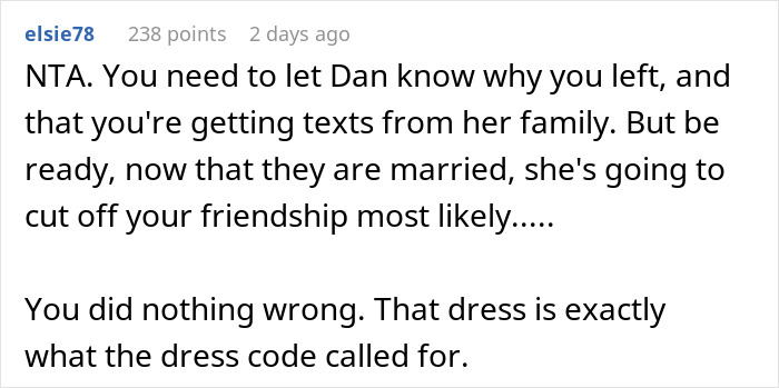 Woman Asks If Her Dress Was Really Inappropriate After Bride Makes A Scene