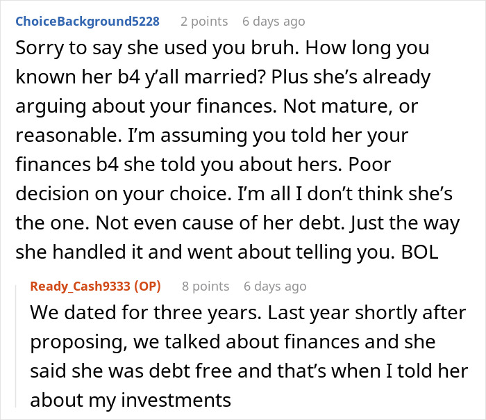Woman Confesses To Having A Crippling Debt The Day After The Wedding, Gets Dumped