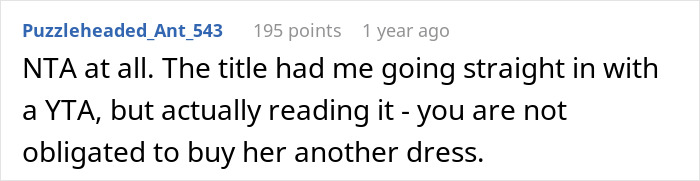 Bride Refuses To Buy Bridesmaid A New Dress Because She Gained Weight, Asks If She's In The Wrong