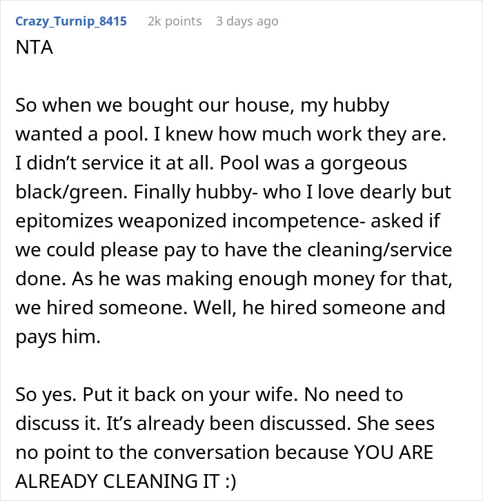 Man Refuses To Look After Pool Any Longer, Asks Wife To Stick To Her Promise, Drama Ensues Man Refuses To Look After Pool Any Longer, Asks Wife To Stick To Her Promise, Drama Ensues