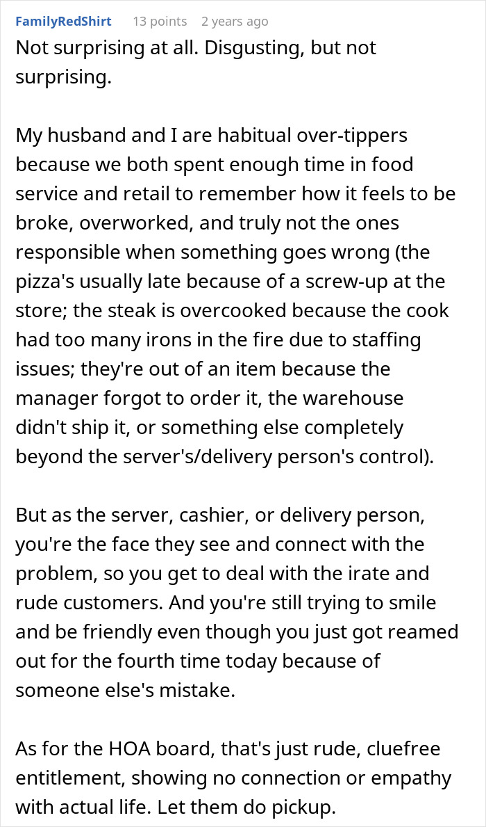 HOA Tips 87 Cents On Huge Pizza Delivery, Regrets It After It Backfires For The Entire Neighborhood