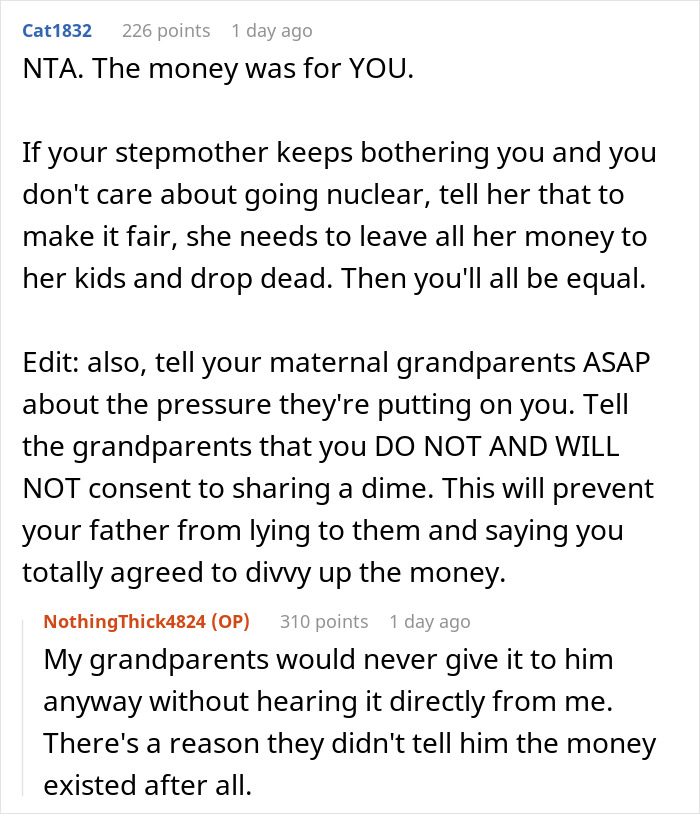 Parents Expect Son To Share His Huge Inheritance With Half-Siblings, Can't Believe He Won't Parents Expect Son To Share His Huge Inheritance With Half-Siblings, Can't Believe He Won't