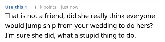 Woman Sets Her Wedding Date A Day After Her Best Friend's Ceremony, Guests Decline Her Invitation