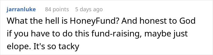 Entitled Couple Plans A Crowdfunded Wedding And Asks For $18k In Total, Gets Shamed Mercilessly