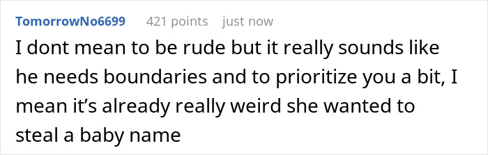 Woman Fails At Stealing Friend's Baby Name As His Wife Lied About Her Options