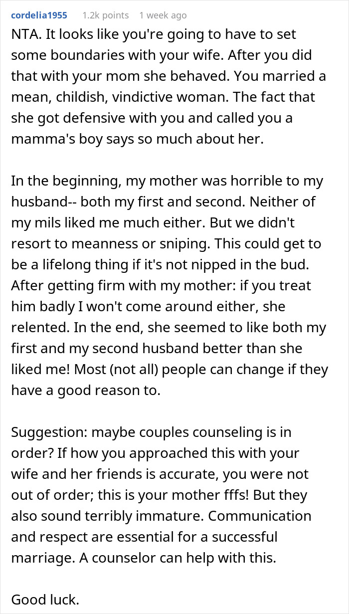 Bride “Pranks” Groom’s Mother, He Finally Decides To Call Her Out For The Mean Behavior Bride “Pranks” Groom’s Mother, He Finally Decides To Call Her Out For The Mean Behavior