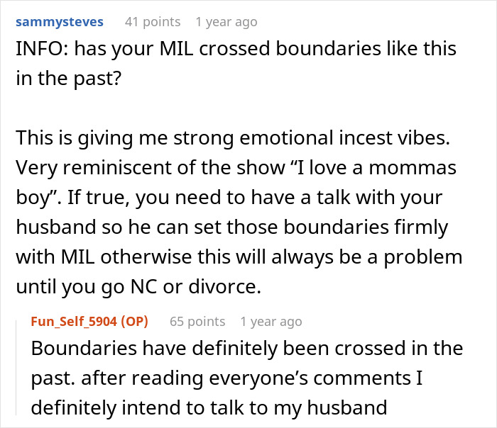 Mom Gets Kicked Out For Not Taking The Hint That Her Son And DIL Want Alone Time Mom Gets Kicked Out For Not Taking The Hint That Her Son And DIL Want Alone Time
