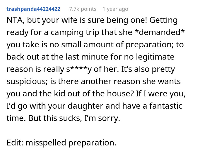 &ldquo;[Am I The Jerk] For Calling My Wife A Jerk After She Bailed Off A Family Trip&rdquo;