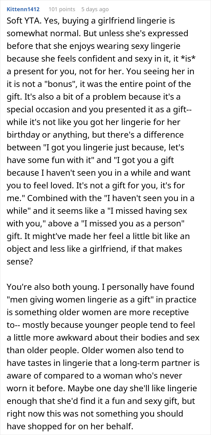Man Doesn&rsquo;t Understand Why GF Didn&rsquo;t Appreciate His Gift, Gets A Reality Check