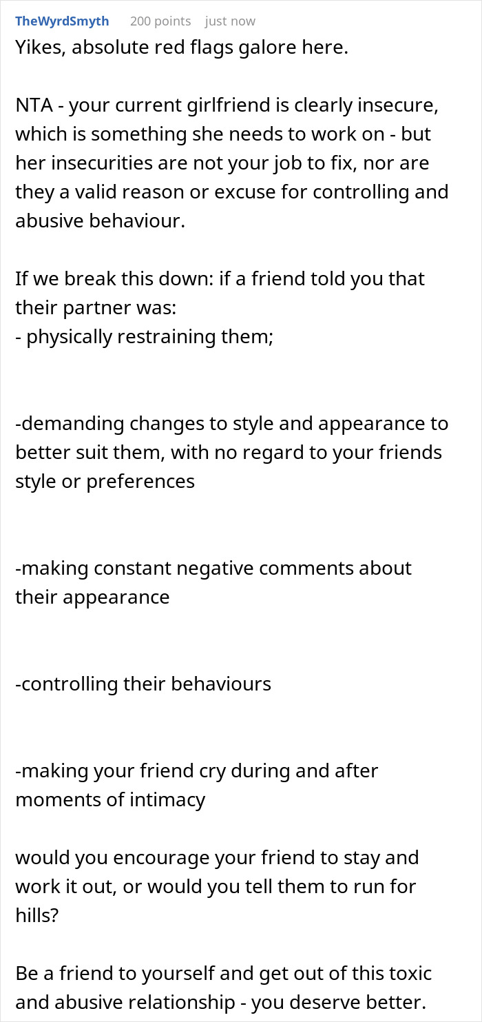 Woman’s GF Yells At Her For Wearing Dress And Having Long Hair, Relationship Is Put Into Question - 22