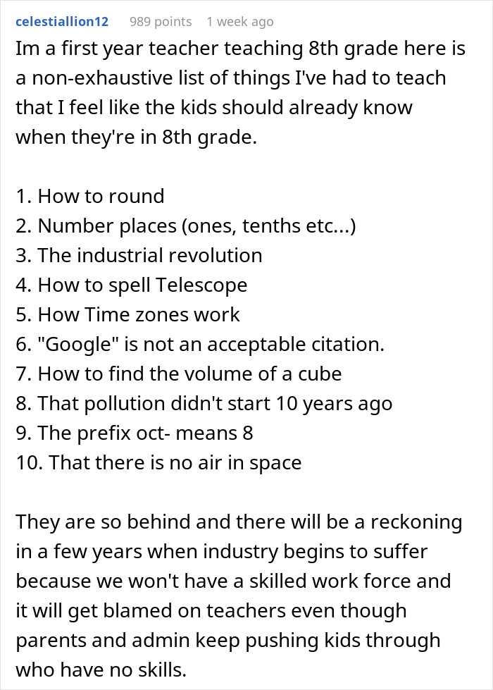 “The Ugly Truth”: Teacher At Breaking Point As Students Can’t Handle Simple Tasks “The Ugly Truth”: Teacher At Breaking Point As Students Can’t Handle Simple Tasks