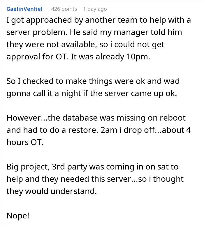 &ldquo;No Overtime, No Problem&rdquo;: Worker Happily Complies, Makes New Boss Go Red From Embarrassment