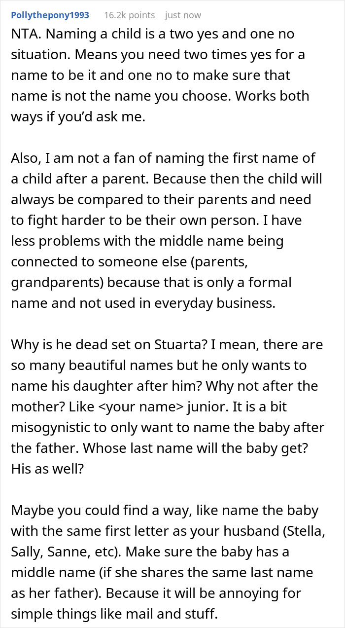 Guy Picks His Family Male Name For Future Kid, Has A Fight With Wife After It Turns Out It’s A Girl - 15