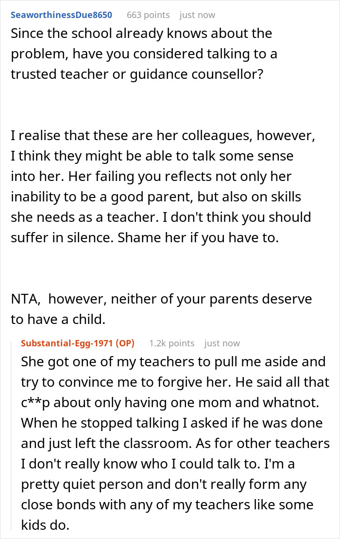 Teen’s Mom Chooses His Bully As Her TA, Boy Cuts Off Mother Completely And Decides To Move Out At 18 - 14