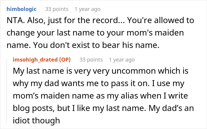 16 Y.O. Is Called Names After Telling Her Dad She Won&rsquo;t Be Raising His Future Kids