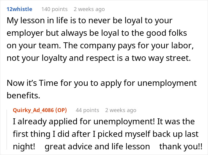 “Never Be Loyal To Your Employer”: Employee Loses The Job She’s Had For 2 Years In 15 Minutes “Never Be Loyal To Your Employer”: Employee Loses The Job She’s Had For 2 Years In 15 Minutes