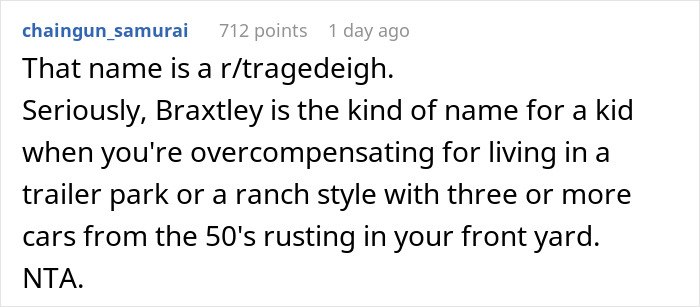 Man Asks If He&rsquo;s A Jerk For Disliking Wife&rsquo;s Choice For A Baby Name, Netizens Advise Him To Get Divorced