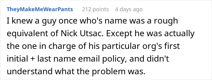 Teacher Has &lsquo;Unfortunate&rsquo; Initials, Admin Tells IT Guy To Go With Standard Structure Anyway 