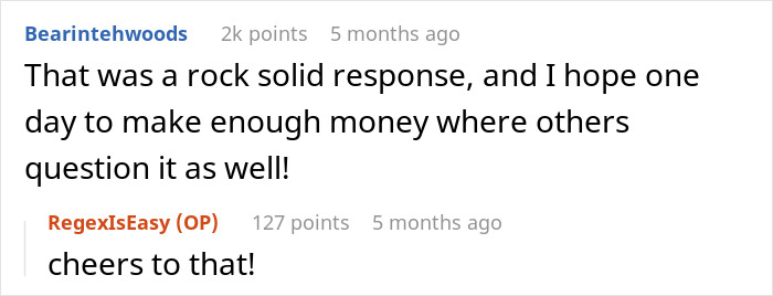Guy Gets Called Out Over Big Salary, Puts Coworker In His Place