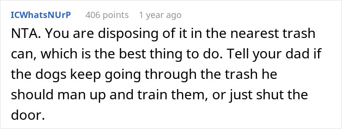 Dad Asks Teen To Throw Away Menstrual Products In Kitchen, She Refuses, So He Dumps Them On Her Bed Dad Asks Teen To Throw Away Menstrual Products In Kitchen, She Refuses, So He Dumps Them On Her Bed