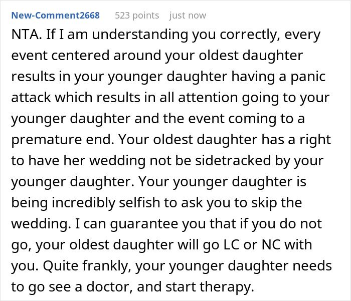 Woman Doesn&rsquo;t Invite Her Sister To Her Wedding, As Her Panic Attack Ruined The Engagement Party