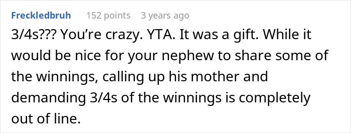 "I Really Need All Of It": Nephew Wins Lottery Money, Ticket Gifter Wants 75% Of It Back