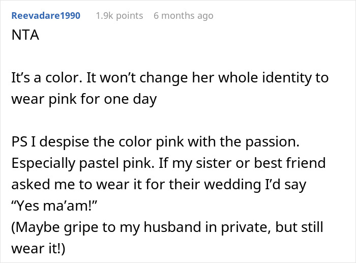 Pretty In Pink: Tomboy Throws A Fit Over Bridesmaid Dress, Threatens To Skip Sister&rsquo;s Wedding