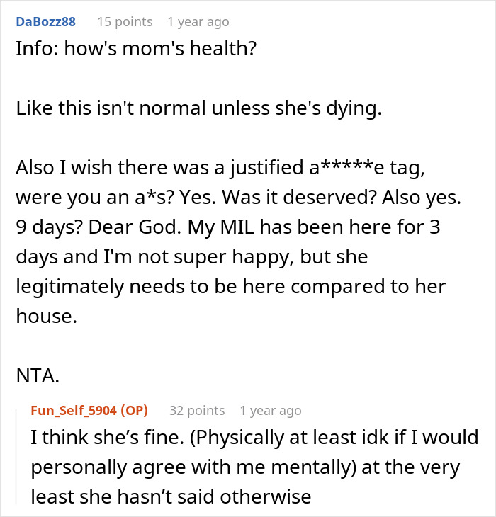 Mom Gets Kicked Out For Not Taking The Hint That Her Son And DIL Want Alone Time Mom Gets Kicked Out For Not Taking The Hint That Her Son And DIL Want Alone Time