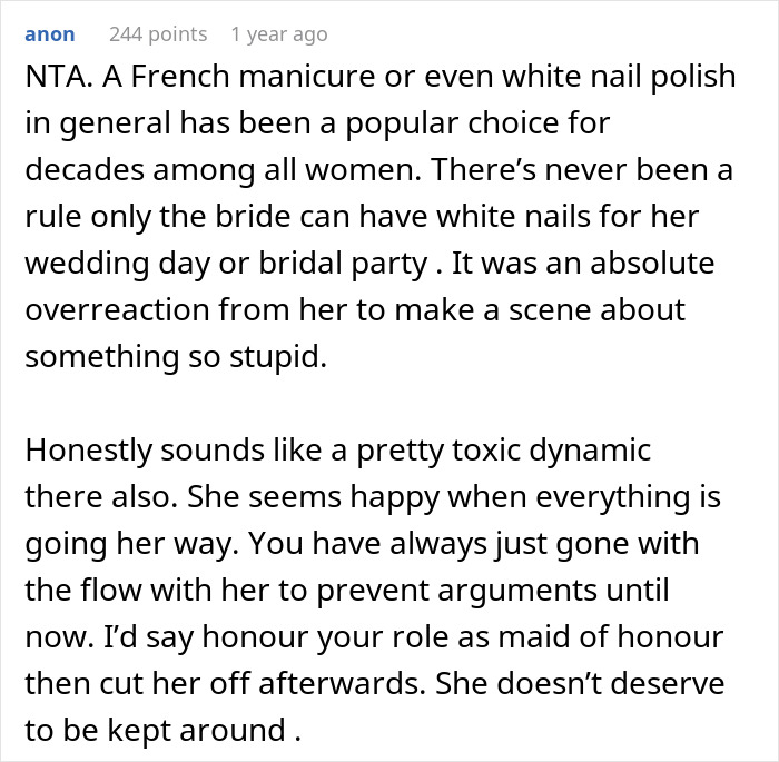 Bride Left In Tears After Friend Had The Audacity To Wear White Nails To Her Bridal Shower Bride Left In Tears After Friend Had The Audacity To Wear White Nails To Her Bridal Shower