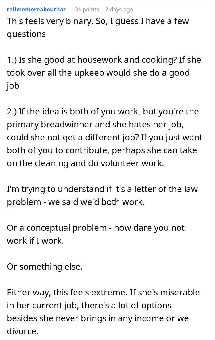 Wife Insists On Becoming A Housewife, Is Shocked Husband Wants Divorce Wife Insists On Becoming A Housewife, Is Shocked Husband Wants Divorce
