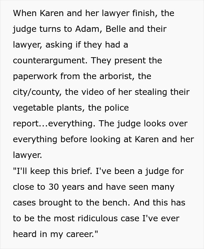 'Karen' Sues Neighbors Over Cutting A Tree, Makes A Fool Of Herself In Court 'Karen' Sues Neighbors Over Cutting A Tree, Makes A Fool Of Herself In Court
