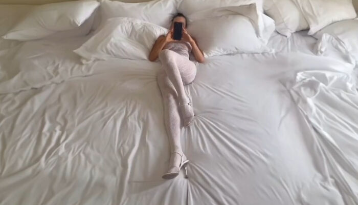 Kanye West Posts Mysterious Video Of Wife Bianca Censori Taking Center Stage In A Massive Bed