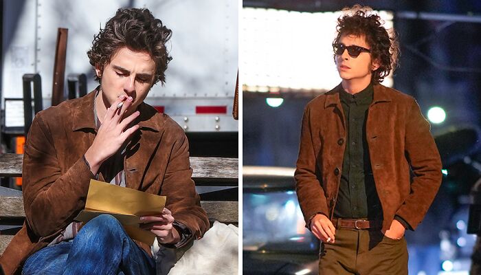 Timothée Chalamet Channels Young Bob Dylan In New York City For 