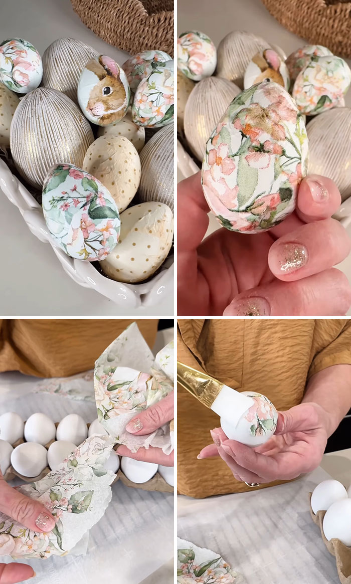 Decoupaged Easter Eggs