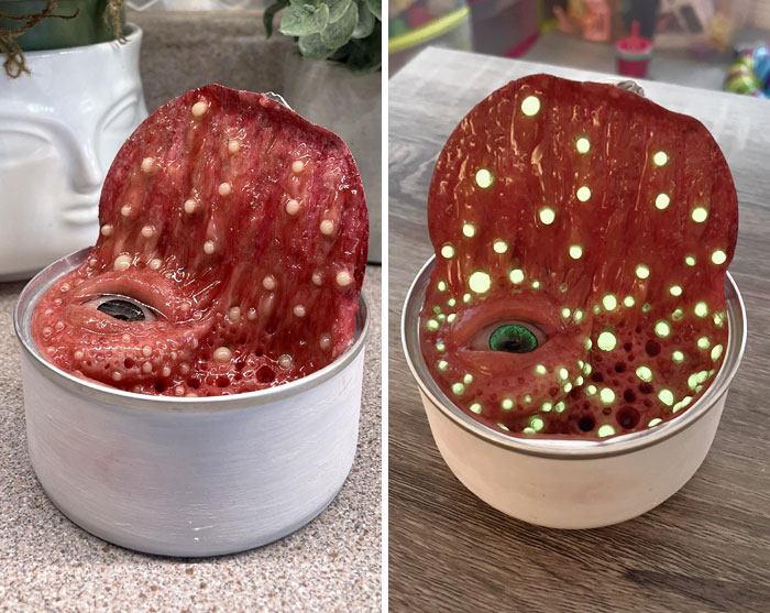 A Catch-All Loose Change Dish. I Made It From A Cat Food Can, Polymer Clay, And Resin