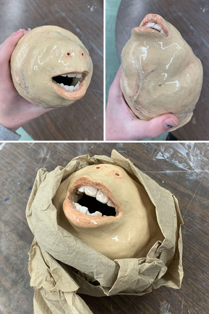 I Glazed And Fired But Someone Chipped Her Tooth In The Kiln