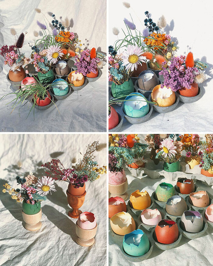 Since We Botanically Dyed All These Eggshells, We Have Been Slowly Transforming Them Into Little Creations To Add To Our Easter Gifts Or Decorate Our Easter Table