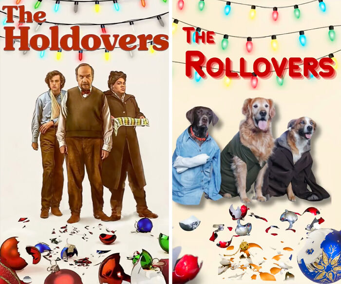 Dog Daycare Steals The Show, Recreating Hilarious Movie Posters Of Oscar-Nominated Films (10 Posters)