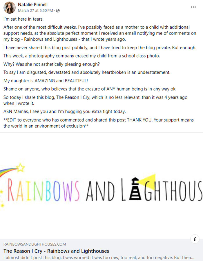 Outrage At Scottish School After School Photographer Erases Children With Complex Needs - 4