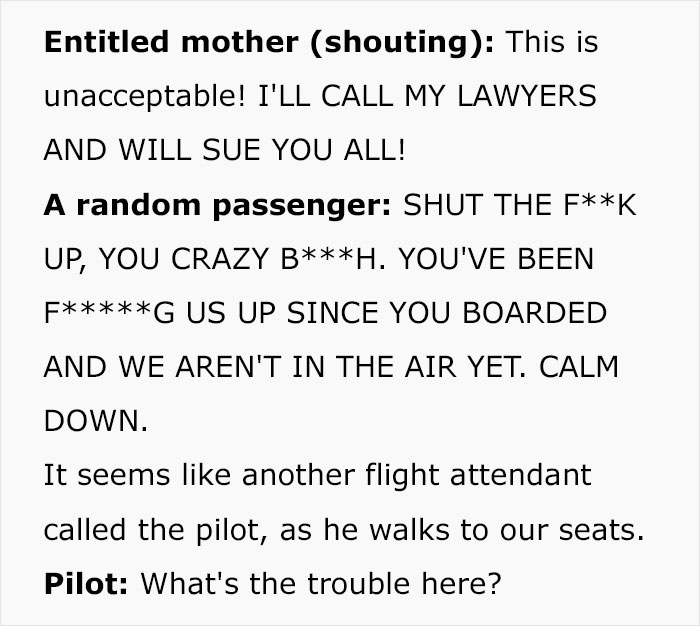 "Entitled Mom Thinks I Should Give My Plane Seat To Her Spoiled Brat, Fights Over It"