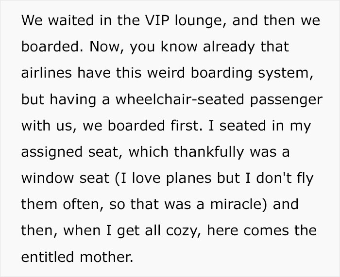 "Entitled Mom Thinks I Should Give My Plane Seat To Her Spoiled Brat, Fights Over It"